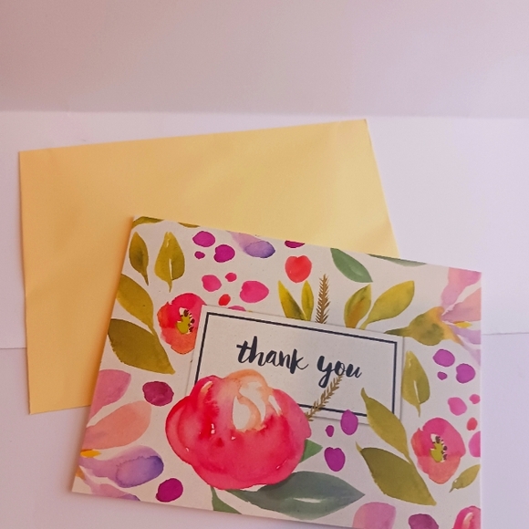 Floral Thank You Cards & envalopes Set - Picture 5 of 7
